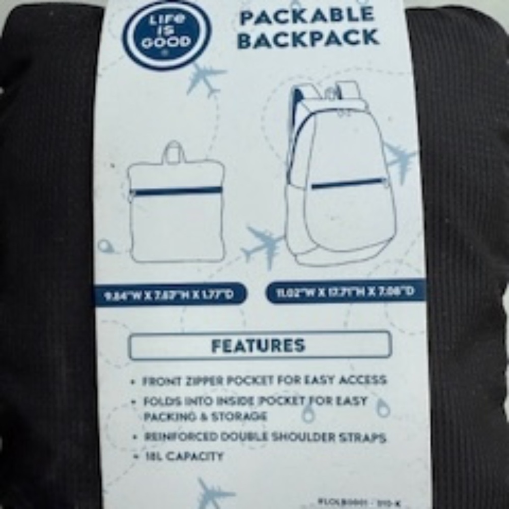 Life Is Good Packable Backpack *NEW* - Picture 5 of 7